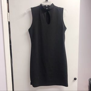 Black high neck bodycon